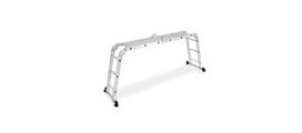 Universalios aliuminio kopėčios, Drabest HOME 4x3 + PLATFORMA, 125 kg