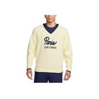 Nike Paris Saint-Germain Tech Pack serijos futbolo megztukas V formos iškirpte ilgomis rankovėmis megztas viršutinis drabužis Vyriški viršutiniai drabužiai Sniego baltumo FQ7801-744 S