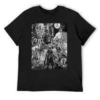 Bloodborne T-Shirt korean fashion Man t-shirt Blouse boys animal print Men's clothing S juoda
