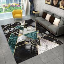 3D Abstrakti Geometrija Marmuro Spalvos Auksinis Plotas Kilimas, Kilimas Svetainei Miegamajam Sofai Durų Kilimėlis Dekoravimas, Neslystantis Grindų Kilimėlis HD 40x60cm
