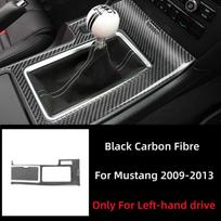 For Ford Mustang 2009-2014 Accessories Car Center Console Gear Shift Box Panel Decor Sticker Carbon Fiber Interior Trim Cover