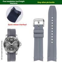 „Longines Kangkas“ fluoro gumos dirželis L3.742 781 782 juodai mėlynos serijos greito atpalaidavimo vandeniui atsparus laikrodžio dirželis su apyranke 21mm