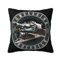 Bombardiro Crocodilo Smegenų Puvinio Muzikinė Pagalvės Užvalkalas Poliesterio Pagalvės Dangalas Dekoras Italų Memas Pagalvės Dangalas Dangalas Namų Užtrauktuku 30x30cm
