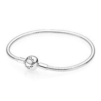 Pandora Moments Gyvatės grandinėlės apyrankė – Sterlingas sidabras – 19cm – 590728‑19 sidabras