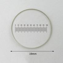 Okuliaro mikrometras Skersmuo 19 mm Optinis stiklas Kryžminė liniuotė Tinklelis Biologiniam mikroskopui 23,2 mm Okuliaras Skalė 1 0,1 0,05 0,2 mm
