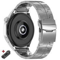22 mm titano apyrankė Huawei Watch 4 Pro GT3 Pro GT4 46mm Verslo apyrankė Samsung Watch 3 45mm Amazfit GTR 47mm For Huawei Watch 4 sidabras