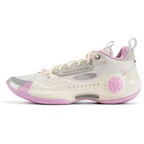 Li Ning WOW 10 amortizuojantis padengimas atšokimas žemi krepšinio batai vyriški baltai rožiniai ABAS083-36 42
