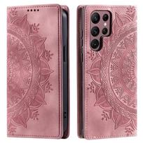 Magnetinis atlenkiamas odinis dėklas Samsung Galaxy S25 S24 Ultra S23 FE S22 S21 S20 S10 S9 Plus Note 20 piniginės kortelių telefono dangtelis Coque Samsung S24 Plus žalia