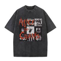 Plauti vintažiniai roko grupės „Alice in Chains“ albumo viršelio grafikos spausdinti marškinėliai vyrams ir moterims, gotikiniai pankroko stiliaus dideli marškinėliai S