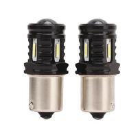2Pcs LED Bulb 120W 1500LM BA15S 1156 Super Bright 12‑24V Universal Signal Reverse Lamp Bulb for Car SUV Truck RV White