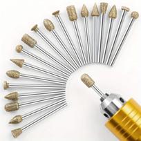 20 vnt. Dremel priedų deimantiniai šlifavimo antgaliai mini grąžto įrankių rinkinys Dremel sukamajam įrankiui šlifavimo priedai 3 mm kotas