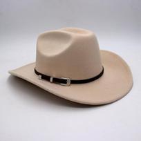 Retro Felt Western Cowboy Hat One Size smėlis