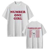 Rosé Numeris Vienas Mergina 2026 Marškinėliai Vyrams Moterims Korėjietiška Mados Tendencija Marškinėliai Unisex Laisvalaikio Medvilniniai Apvalia Kaklo Marškinėliai Gerbėjų Dovana 2XL