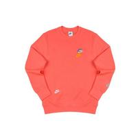 Nike Sportswear Essentials+ Medvilninis džemperis su apvalia apykakle ir kontrastingais siuvinėjimais Vyriški Viršutiniai drabužiai Mystic-Grey Ashen-Red DJ6915-814 L