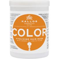 Kallos Cosmetics Color Hair Mask kaukė dažytiems plaukams su linų sėmenimis, 1000 ml