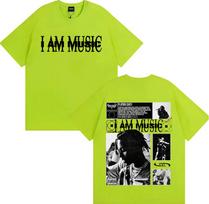 Raperio Playboi Carti I AM MUSIC albumo logotipas T-shirt vyrams Harajuku Hip Hop Vintage T-shirt Laisvalaikio patogumas 100% medvilniniai T-shirtai S red
