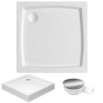 Kompaktiškas kvadratinis dušo padėklas PATIO 80x80 + sifonas