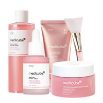 Medicube PDRN Pink 4 žingsnių rinkinys (Kolageno naktinė kaukė-įvyniojimas 75ml + Cica raminamasis tonikas 250ml + Rožinis ampulės serumas 30ml + [NAUJAS] Kolageno kapsulių kremas 55g)