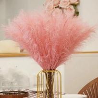 10pcs/set 10-Piece Black Faux Pampas Grass Floral Arrangement for Halloween, Wedding Centerpieces, Home Decor, Boho Style šviesiai rausvos spalvos