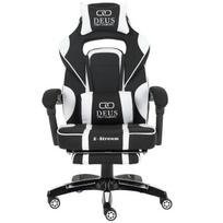 Žaidimų kėdė su pakoju DEUS X-Stream iš audinio White
