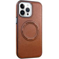 Leather Magnetic Charging Case for iPhone 13, 14, and 15 11 pilka spalva