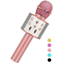Belaidis karaokės mikrofonas Nešiojamas Bluetooth karaoke mikrofonas vaikams Muzika Karaoke Žaislai Gimtadienio dovanos berniukams Merginoms – rožinė