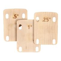 3Pcs Guitar Neck Shims Wood Guitar Neck Shims Maple Guitar Neck Protection 0.25, 0.5 and 1 Degree Guitar Neck Plate Tool 1