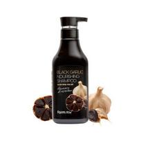 Farmstay Šampūnas su juoduoju česnaku maitinimui – Plaukų ir galvos odos stiprinamasis valiklis su juodojo česnako ekstraktu – 530 ml / 17,9 fl oz. oz.