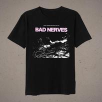 NAUJI „Bad Nerves Band“ juodi svajonių medvilniniai marškinėliai, juodi S-5XL TT653 unisex marškinėliai XXXXL
