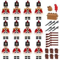 Viduramžių karališkasis laivynas Napoleono karai Minifigūrėlių statybiniai blokai Generolo maršalo kareiviai Riterio ginklas Viduramžių karinė plyta 4.5cm