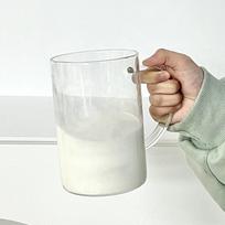 1000 ml didelės talpos stiklinis puodelis su šiaudeliu INS stiliaus sulčių pieno buteliukas Dovanų su matuokle vandens puodelis Namams Biurui Style D