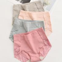 5pcs High Waist Women's Cotton Underwear Plus Size Lingere Comfortable Women Panties Seamless Abdomen Underwear Women Sexy Panties 5pc M įvairiaspalvis