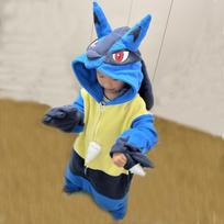 Lucario Kigurumi Vaikams Vienas Kostiumas Berniuko Vienos Dalies Pižama Animacinis Cosplay Kostiumas Kalėdoms Helovinui Vilnos Pižama Anime Namų Drabužiai Šaliai Pijamas 100