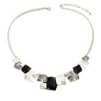Modern Square Pendant Necklace Alloy Chain Jewelry Short Chain Necklace Alloy Texture Fashion Neck Jewelry for Daily 1