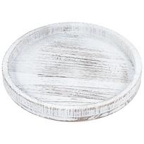 30 CM Apvalus medinis padėklas Retro dekoratyviniai kavos ir maisto padėklai Padėklas patiekimui Daugiafunkcis žvakidės padėklas Stalui Namų dekoravimui