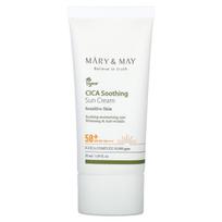 Mary & May, Raminantis Cica saulės kremas, Jautriai odai, SPF 50+ PA++++, 1.69 fl oz (50 ml)