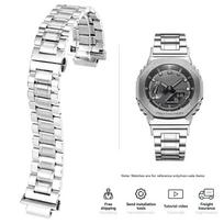 Kietas plieninis laikrodžio dirželis Casio Farm Oak Modified GM2100/GA2100 Juodas GM2100 Plieninė apyrankė Vyriškas nerūdijančio plieno GA2100