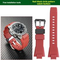 Casio GST-B400 serijai Guminė Vandeniui atspari Sportinė Apyrankė Plieninė Širdis Atnaujintas Plieno Žiedo Rašto Sagtis Apyrankė GST-B400mm