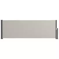 Išskleidžiama šoninė markizė 300x100 cm, apsauga nuo vėjo, šviesiai pilka