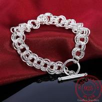 Modish Women Fashionable Bracelets Sterling Color Link Chain Europe Jewelry Girls Charm Bracelets Bridal Bridal JewelryFashion Wrist sidabras