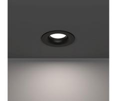 Eglo 902273 -LED Vonios įleidžiamas lubų šviestuvas SALABATE LED/4,9W/230V Ø8,8 cm IP65 juodas