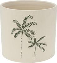 Kambarinis keraminis vazonas Palmės, smėlio sp., 13,8 x 13,8 x 12 cm.