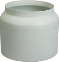 Lauko vazonas Puodynė, metalinis, baltos sp., 42 x 42 x 21 cm.