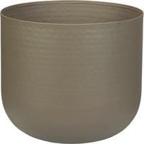 Lauko vazonas, metalinis, rudos sp., 41 x 41 x 33 cm.