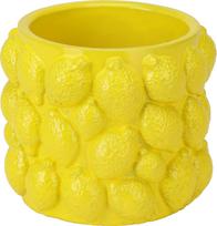 Kambarinis keraminis vazonas Citrina, geltonos sp., 11,5 x 11,5 x 10,5 cm.