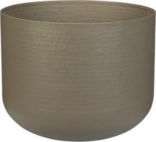 Lauko vazonas, metalinis, rudos sp., 31,5 x 31,5 x 28,5 cm.