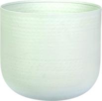 Lauko vazonas, metalinis, baltos sp., 31,5 x 31,5 x 28,5 cm.