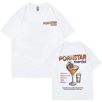 Juokingas Pornstar Martini kokteilio grafinis marškinėlis vyrams, vintažinis, oversized, gatvės stiliaus, unisex, minkštos medvilnės, trumpomis rankovėmis 3XL