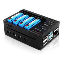 Raspberry Pi 4B GPIO varžtų gnybtų bloko Breakout Board HAT rinkinio LED indikatorius RaspberryPi4 korpusui-metalinei dėžutei
