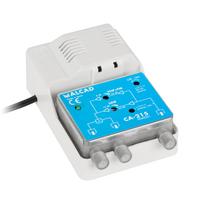 Broadband antenna amplifier splitter 2 TV IP20 12V Alcad CA-215